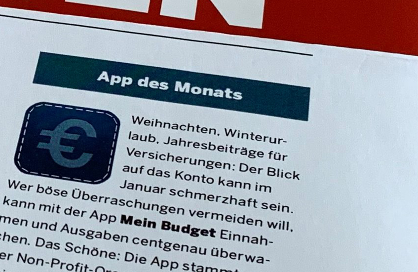 Foto aus der Zeitschrift App des Monats