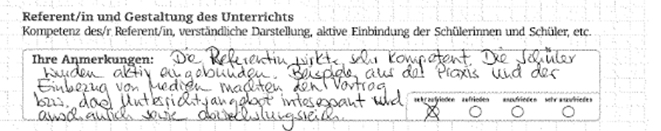 Lehrerfeedback zur finanziellen Bildung