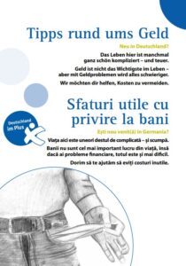 Flyer: Tipps rund ums Geld (rumänisch)